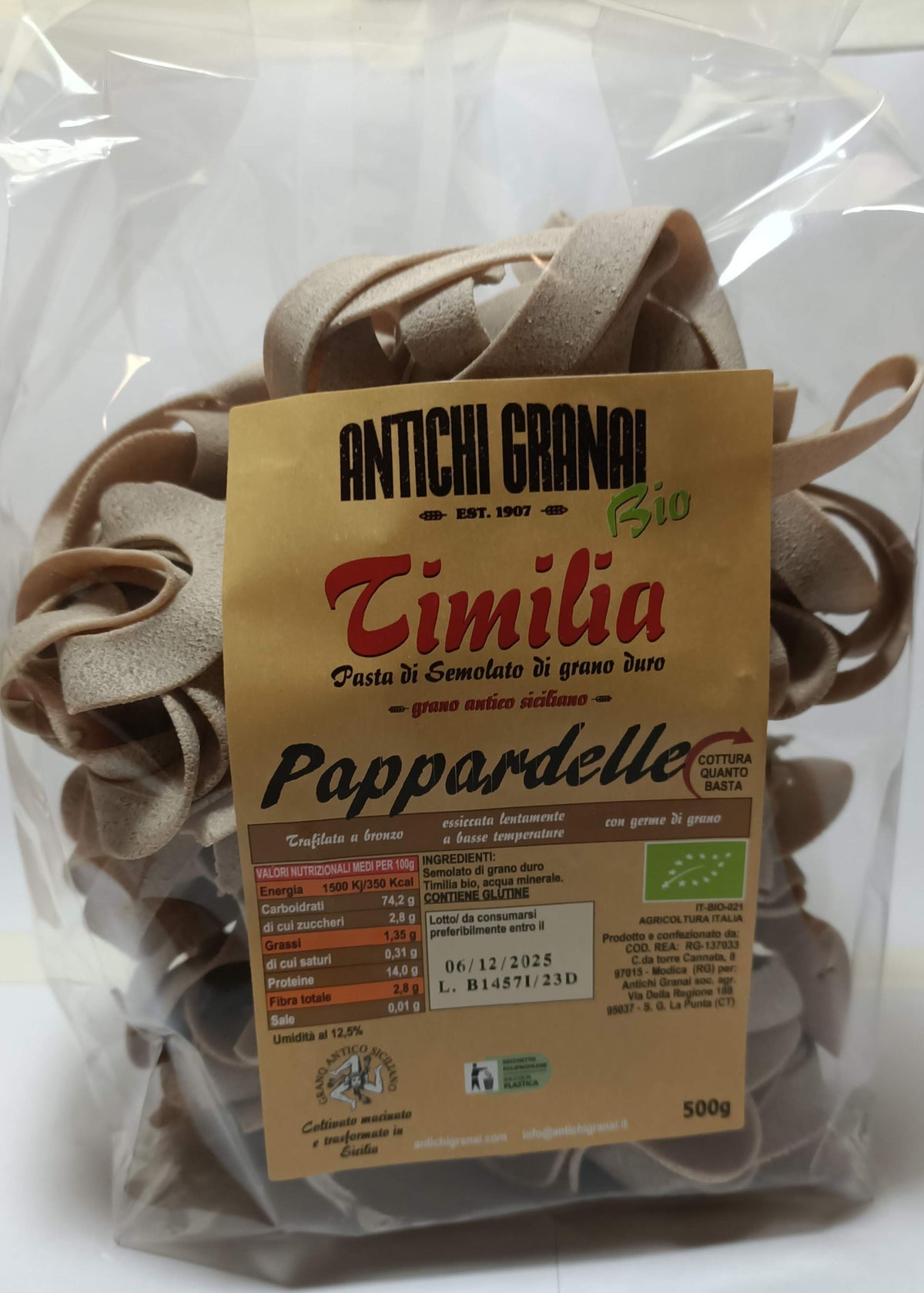 Pasta integrale di Timilia BIO