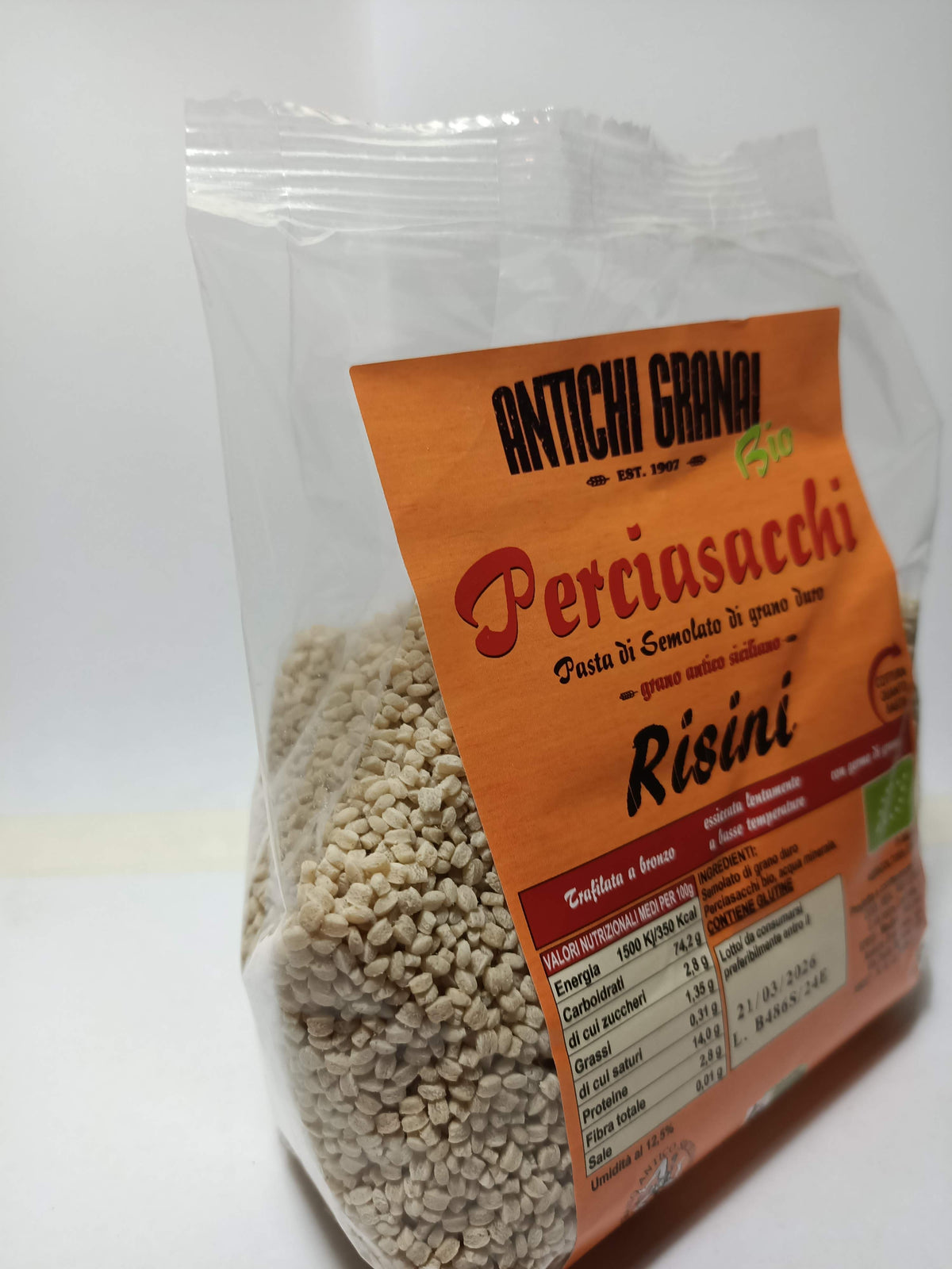 Pasta di Perciasacchi biologica